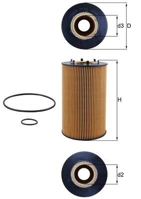 MAHLE ORIGINAL Oil filter Article number: OX 435D cheaply