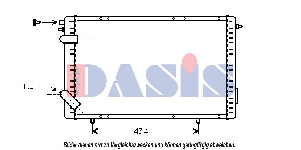 AKS DASIS Engine radiator Article number: 220007N cheaply