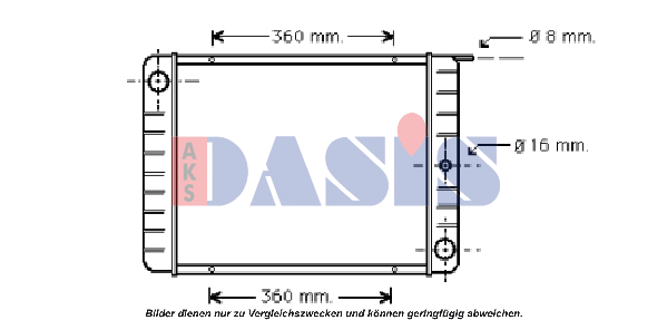 AKS DASIS Engine radiator Article number: 220180N cheaply