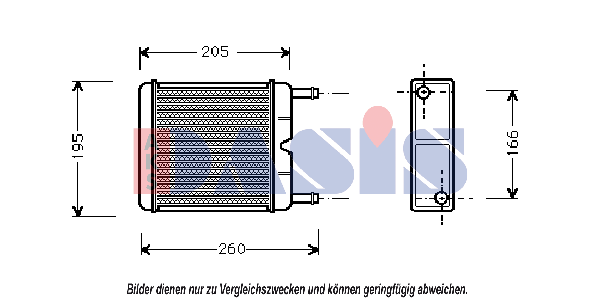 AKS DASIS Heater matrix Article number: 099007N cheaply