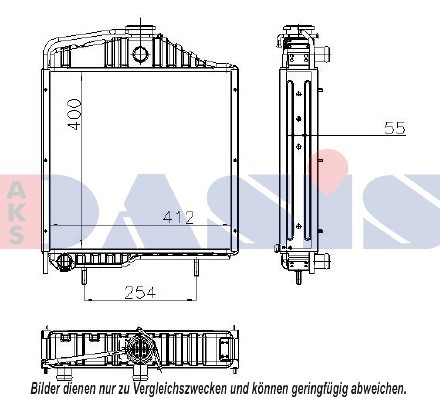 AKS DASIS Engine radiator Article number: 440295N cheaply