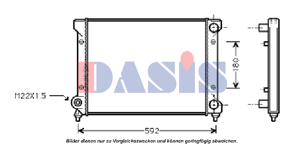 AKS DASIS Engine radiator Article number: 331990N cheaply
