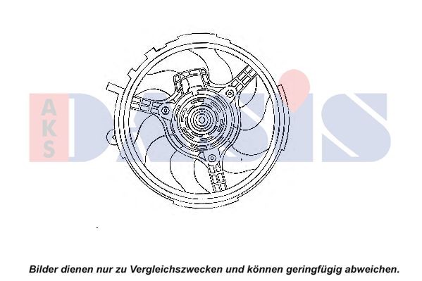 AKS DASIS Fan, radiator Article number: 088092N cheaply