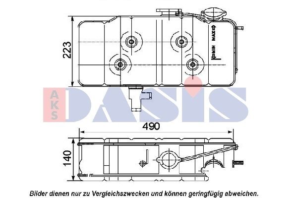 AKS DASIS Coolant expansion tank Article number: 401020N cheaply