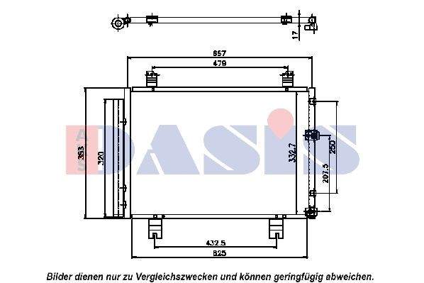 AKS DASIS Air conditioning condenser Article number: 212050N cheaply
