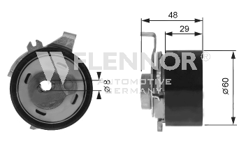 FLENNOR Timing belt tensioner pulley Article number: FS99323 cheaply