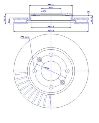CAR Brake disc Article number: 142.530 cheaply