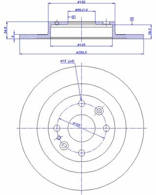 CAR Brake disc Article number: 142.861 cheaply