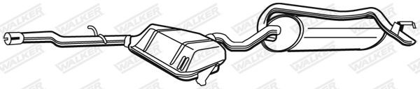 WALKER Middle silencer Article number: 22083 cheaply