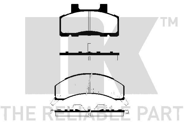 NK Brake pad set Article number: 229205 cheaply