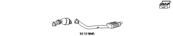 HJS Retrofit Kit, catalyst / soot particulate filter (combi-system Article number: 93 11 9045 cheaply