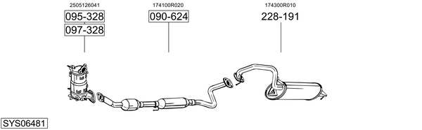 BOSAL Middle silencer Article number: 281-065 cheaply