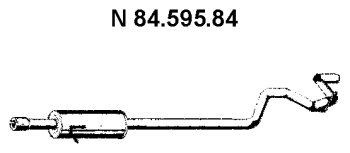 EBERSPÄCHER Rear silencer Article number: 84.595.84 cheaply