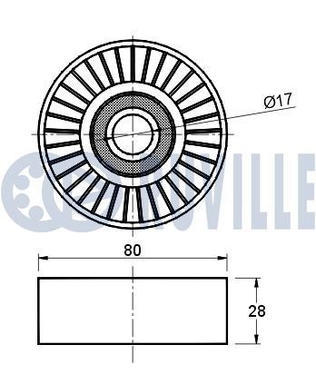 RUVILLE Tensioner Lever, v-ribbed belt Article number: 55976 cheaply