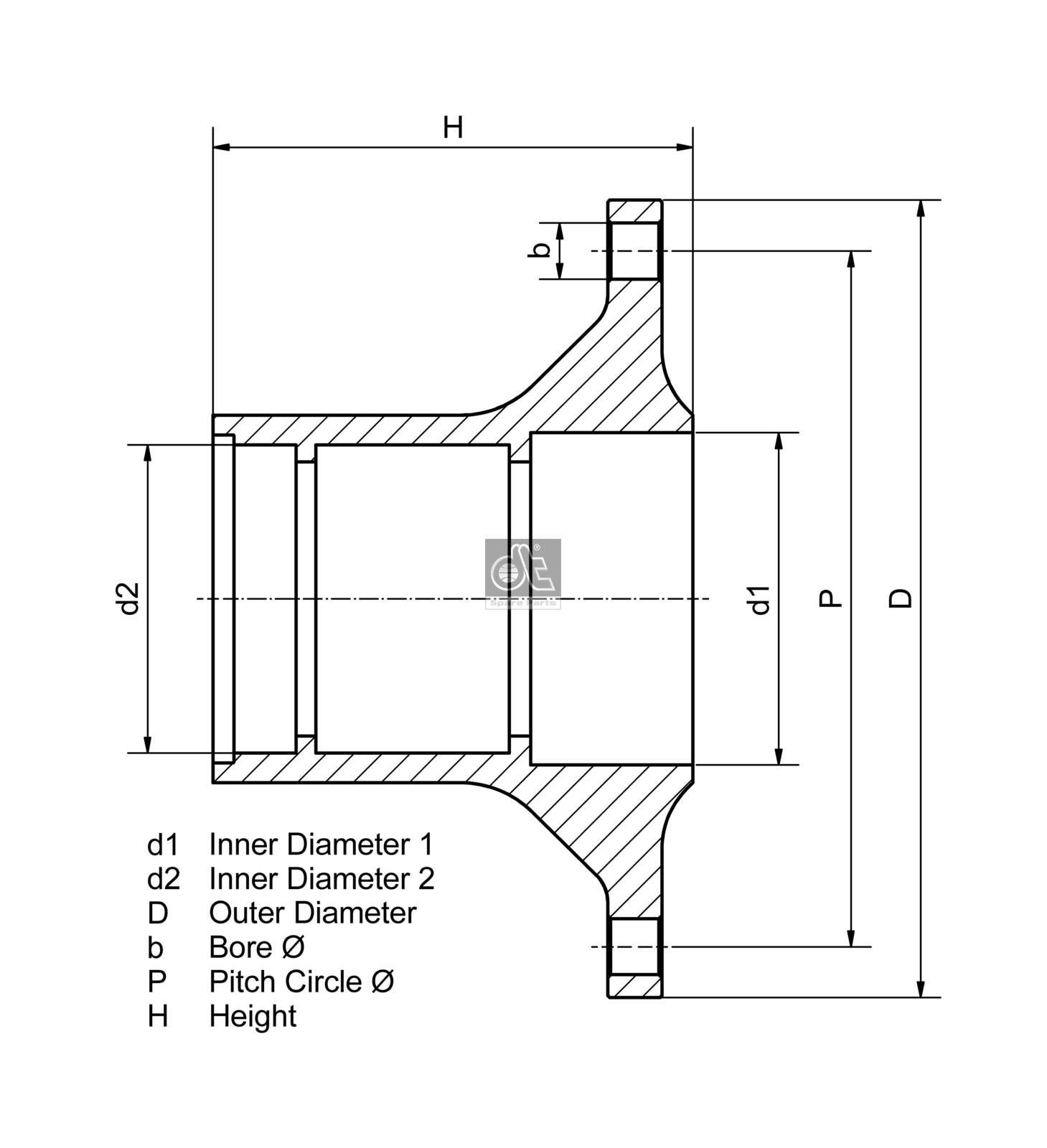 DT Spare Parts Wheel Hub Article number: 4.63152 cheaply