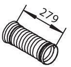 DINEX Corrugated Pipe, exhaust system Article number: 51125 cheaply