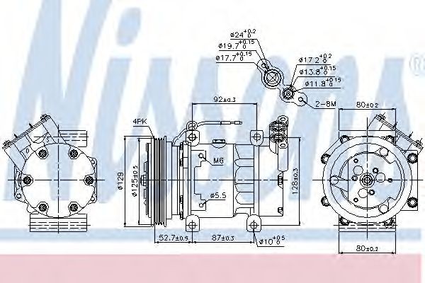 NISSENS Air conditioning compressor Article number: 89127 cheaply