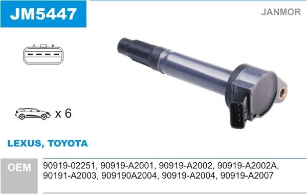 JANMOR Ignition coil Article number: JM5447 cheaply