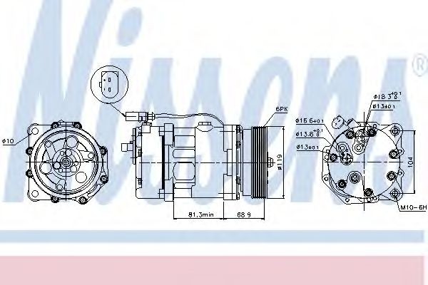 NISSENS Air conditioning compressor Article number: 89021 cheaply