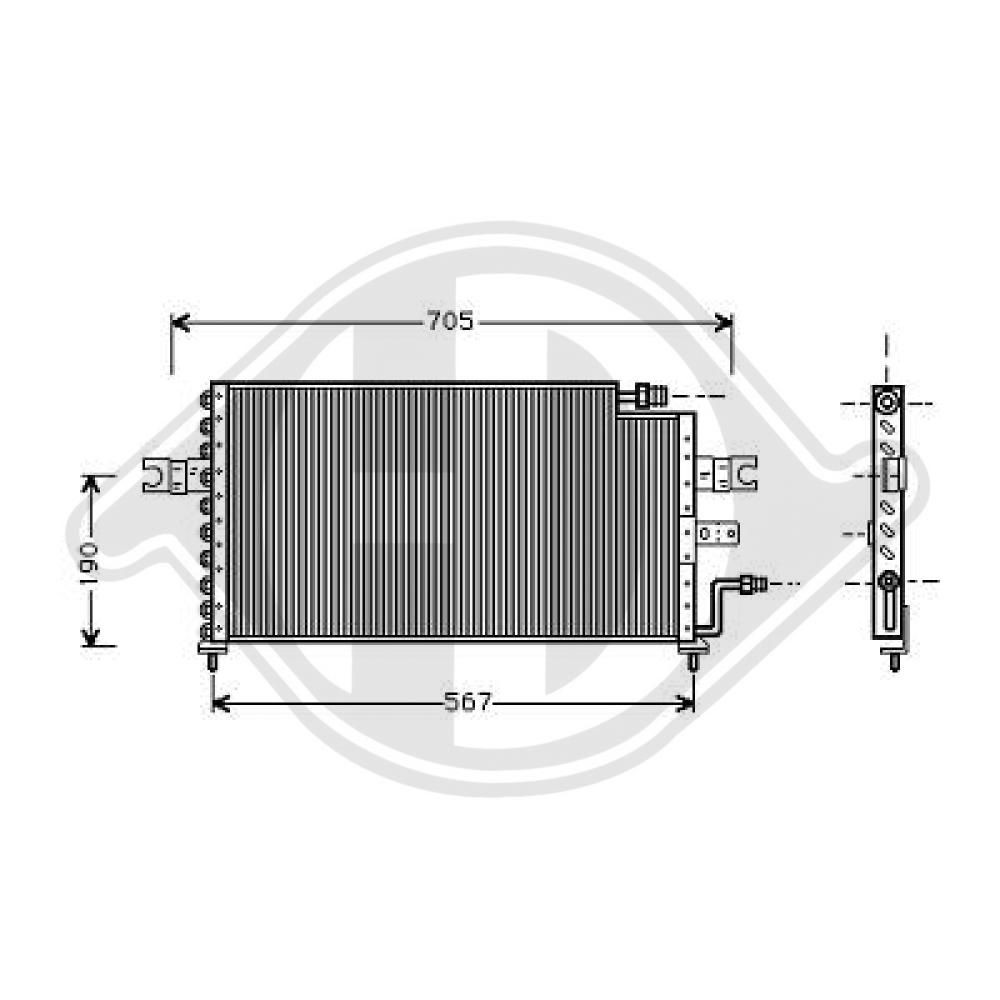 DIEDERICHS Air conditioning condenser Article number: 8683900 cheaply