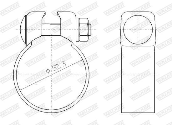 WALKER Clamp, exhaust system Article number: 81988 cheaply