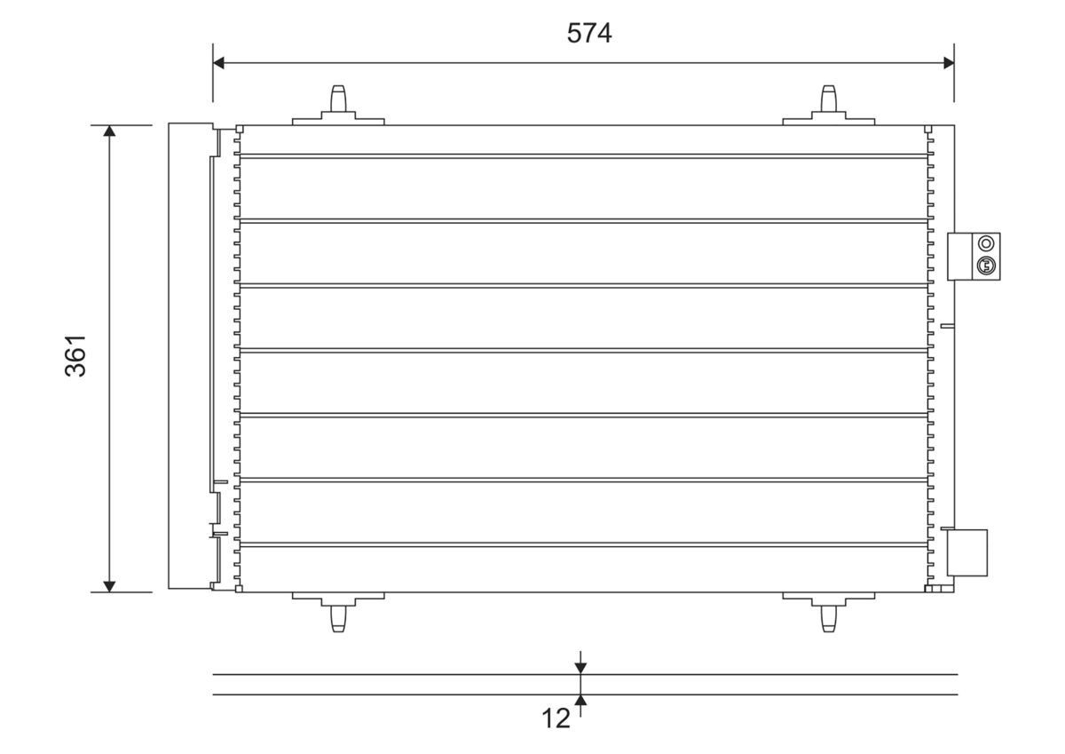 VALEO Air conditioning condenser Article number: 814363 cheaply