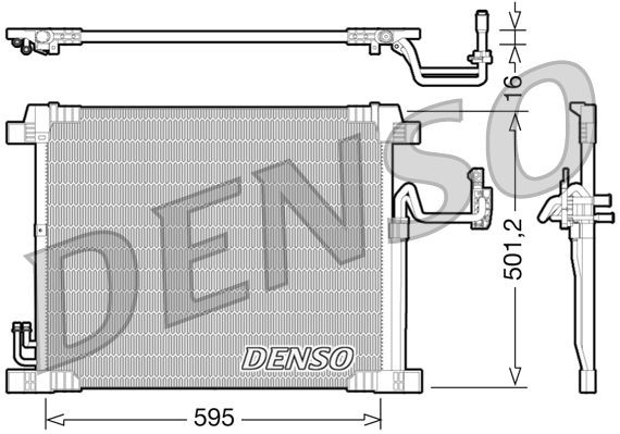 DENSO Air conditioning condenser Article number: DCN46012 cheaply