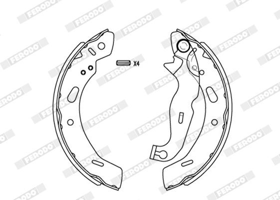 FERODO Brake Shoe Set Article number: FSB4080 cheaply