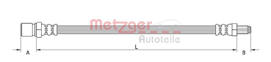 METZGER Brake hose Article number: 4111689 cheaply