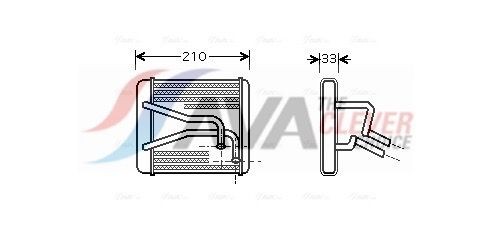 AVA COOLING SYSTEMS Engine radiator Article number: DW2102 cheaply