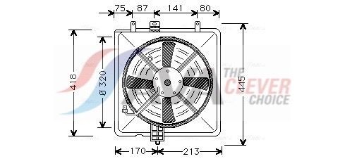 AVA COOLING SYSTEMS Fan, radiator Article number: MT7502 cheaply