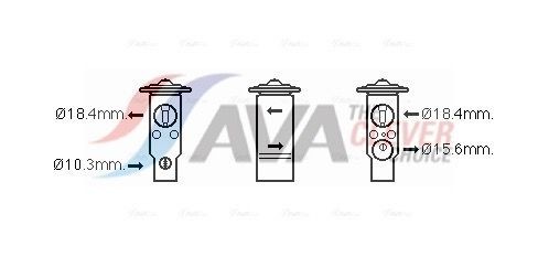 AVA COOLING SYSTEMS AC expansion valve Article number: TO1643 cheaply
