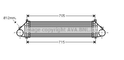 AVA COOLING SYSTEMS Intercooler Article number: VO4164 cheaply