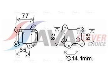 AVA COOLING SYSTEMS Engine oil cooler Article number: OL3581 cheaply