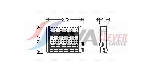 AVA COOLING SYSTEMS Soojusvaheti, salongiküte Artikli number: CN6286 soodsalt