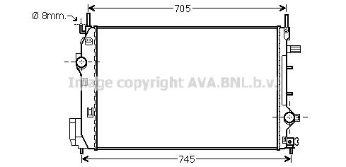 AVA COOLING SYSTEMS Engine radiator Article number: SB2070 cheaply