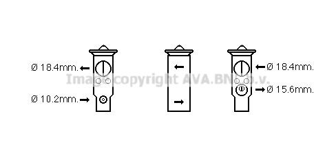 AVA COOLING SYSTEMS AC expansion valve Article number: TO1638 cheaply