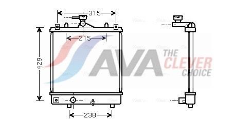 AVA COOLING SYSTEMS Engine radiator Article number: OLA2330 cheaply