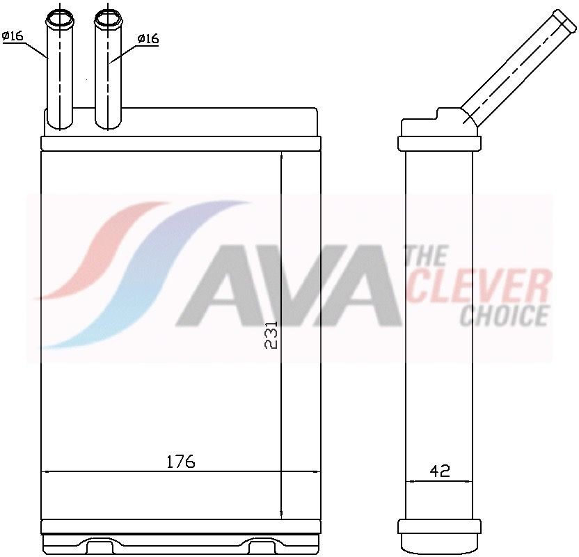 AVA COOLING SYSTEMS Engine radiator Article number: LC2004 cheaply