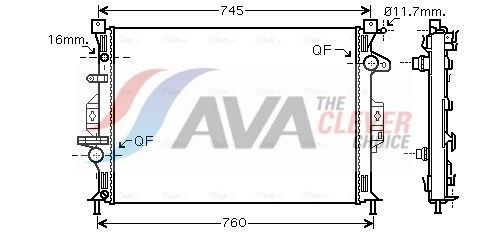 AVA COOLING SYSTEMS Engine radiator Article number: FDA2425 cheaply