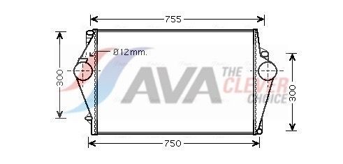 AVA COOLING SYSTEMS Intercooler Article number: VOA4137 cheaply