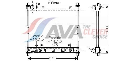 AVA COOLING SYSTEMS Air conditioning condenser Article number: DW5114 cheaply
