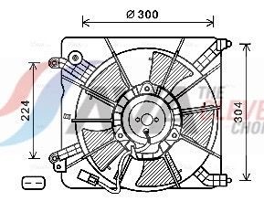 AVA COOLING SYSTEMS Engine radiator Article number: DF2001 cheaply