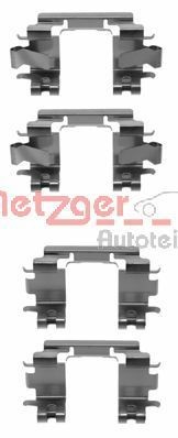 METZGER 109-1257 Monteringssæt til bremseklodser JAZZ 1.5 iDSi (GD3) 90 HK Benzin 2008