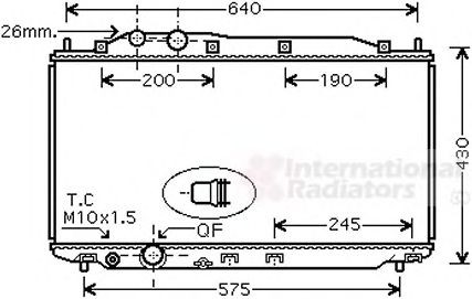 VAN WEZEL Engine radiator Article number: 25002228 cheaply