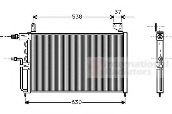 VAN WEZEL Air conditioning condenser Article number: 58005138 cheaply