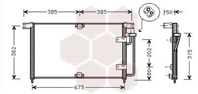 VAN WEZEL Air conditioning condenser Article number: 81005032 cheaply