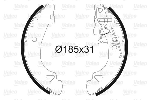 VALEO Brake Shoe Set Article number: 562583 cheaply