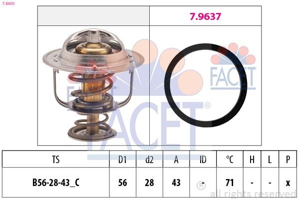 FACET Thermostat Article number: 7.8650 cheaply