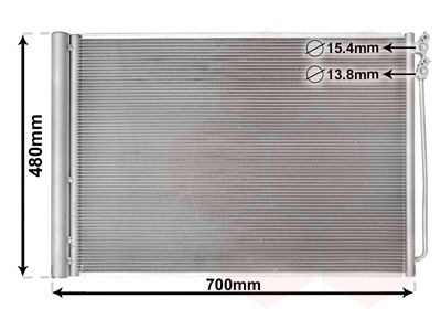 VAN WEZEL Air conditioning condenser Article number: 06005370 cheaply